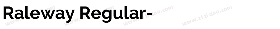 Raleway Regular字体转换